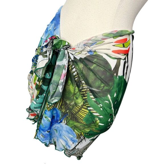 Swiminista x Christian Lacroix Trusty Short Sarong in Jardin Exo’Chic Print - OS - Picture 3 of 7